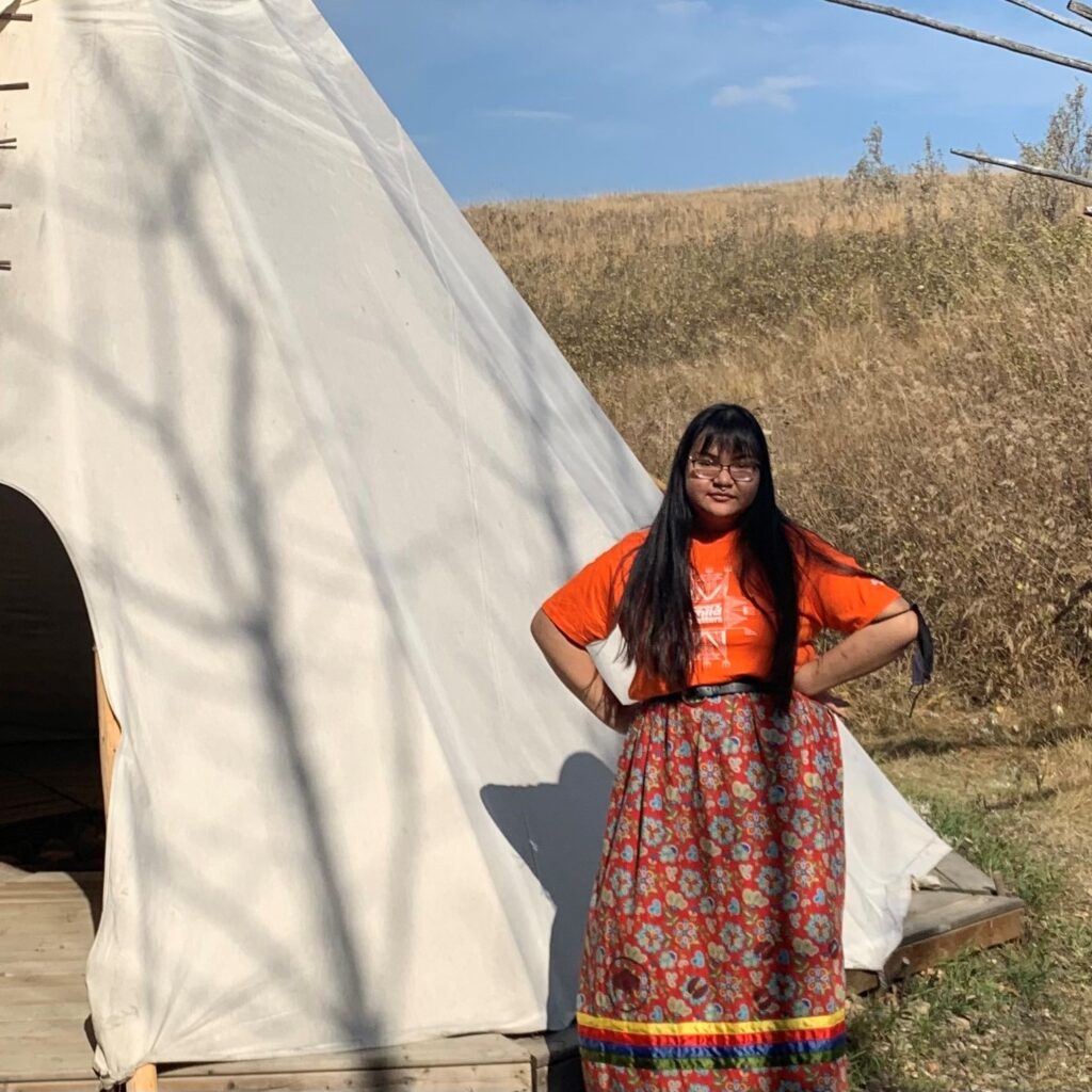 cultural pride girl teepee outdoor