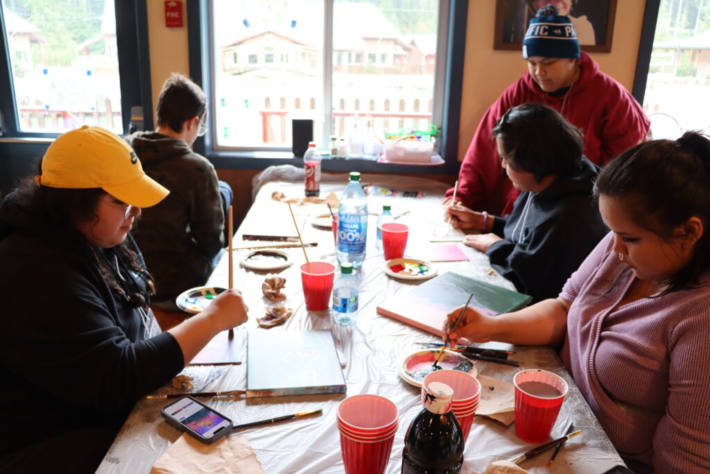 art creative group workshop in progress