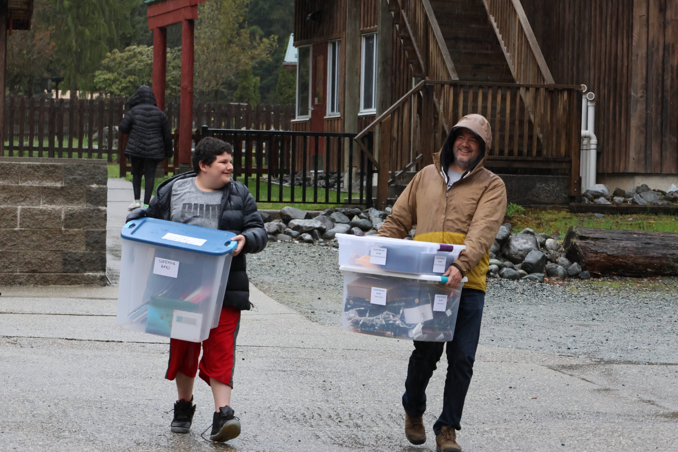 outdoor camp transporting supplies scaled
